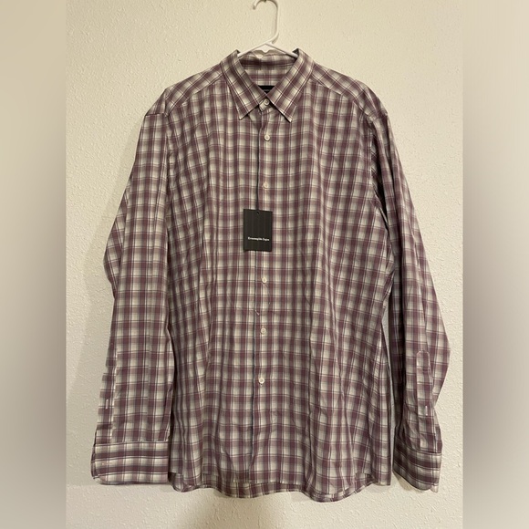 Ermenegildo Zegna Other - Ermenegildo Zega NWT Plaid Long Sleeve Button Down Dress Shirt Men’s XXL